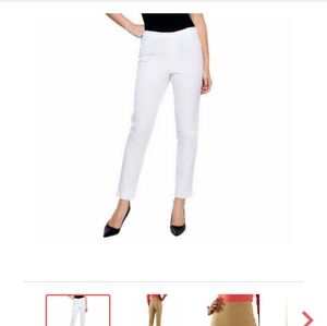 Isaac Mizrahi Live 24/7 Ankle pant white 14